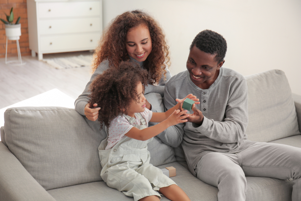 A family at home