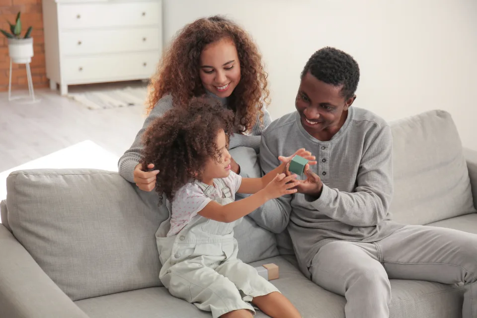 A family at home