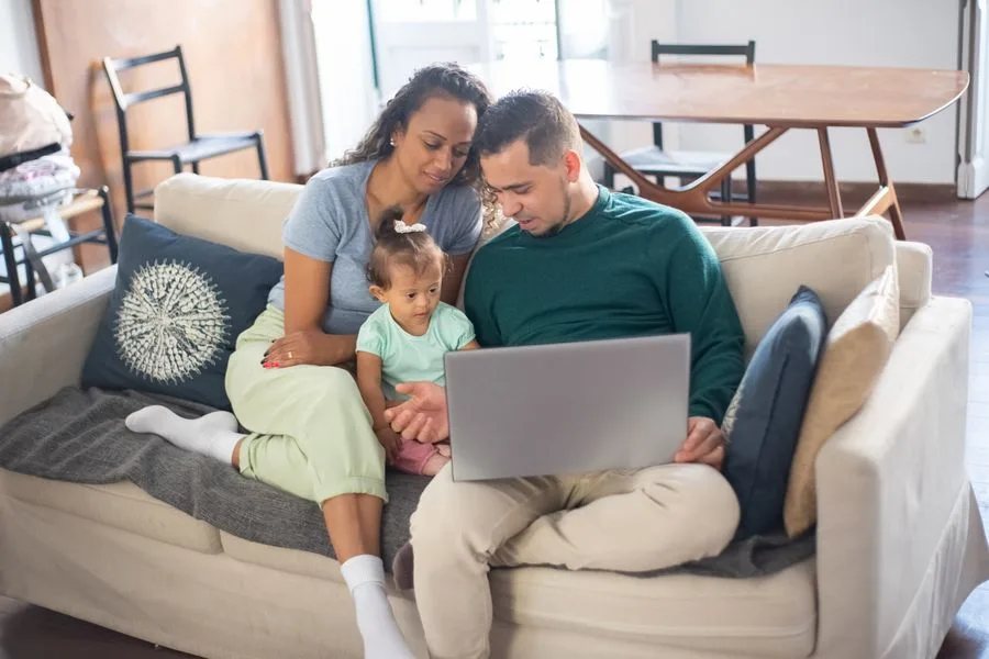 A family at home